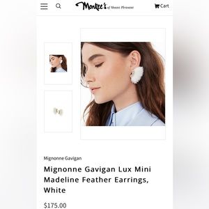 Mignonne Gavigan Lux Mini Madeline Feather Earrings, White